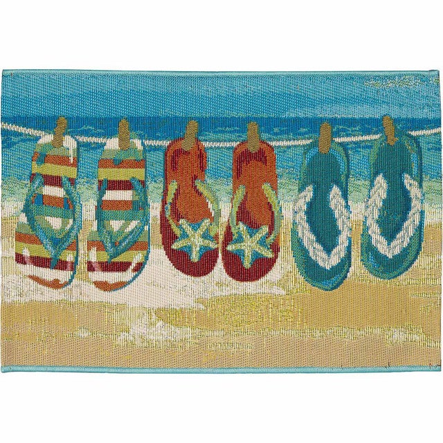 Flip Flop Beach Rug - 2 x 3 - OUT OF STOCK UNTIL 11/19/2025