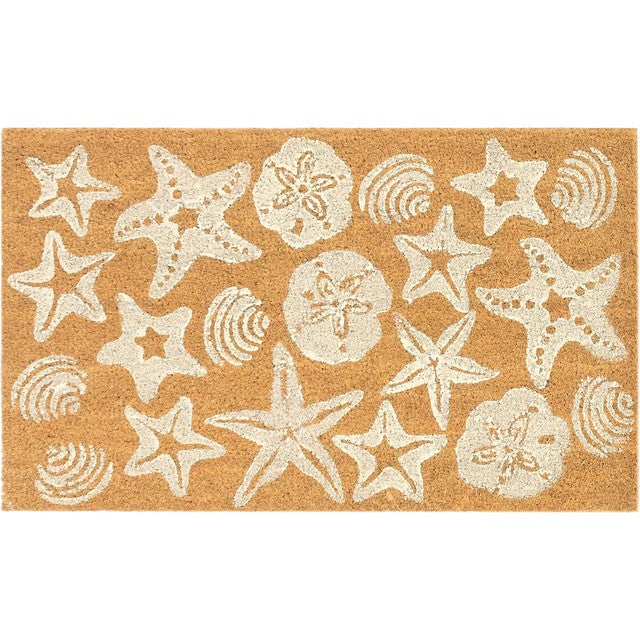 White Shells Coir Mat - 2 x 3 - OUT OF STOCK UNTIL 11/26/2025