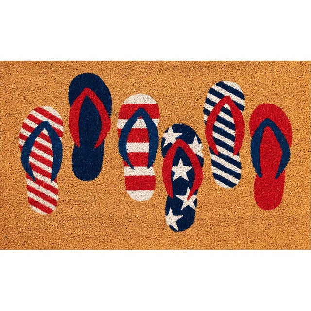 Patriotic Flip Flops Coir Mat - 2 x 3 - OUT OF STOCK UNTIL 04/08/2027