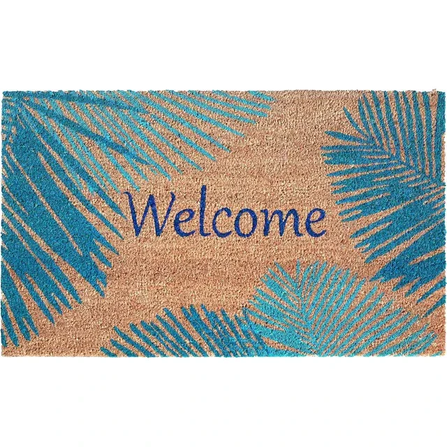 Blue Palm Welcome Coir Mat - 1 x 2