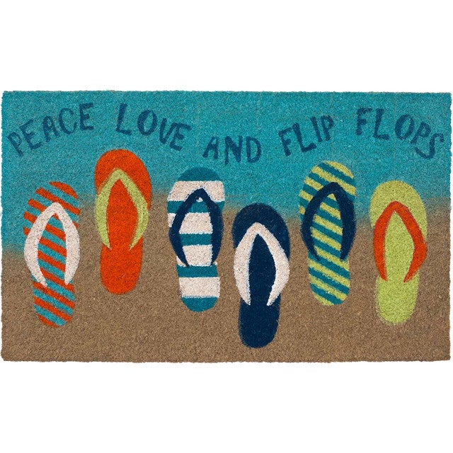 Peace & Flip Flops Ombre Coir Mat - 2 x 3 - OUT OF STOCK UNTIL 11/26/2025
