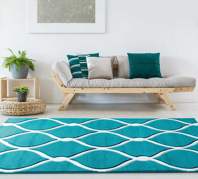 Turquoise Net Rug - 5 x 8