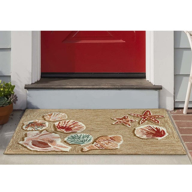 Beach Shells Sand Indoor/Outdoor Rug - 1 x 2