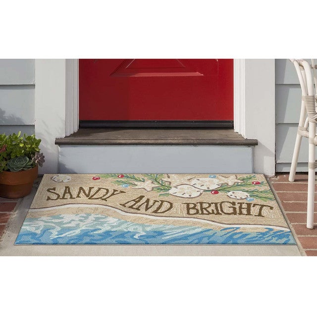 Sandy Holiday Shores Indoor/Outdoor Rug - 2 x 3