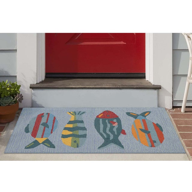 Which Way Fish Indoor/Outdoor Rug - 20 x 30