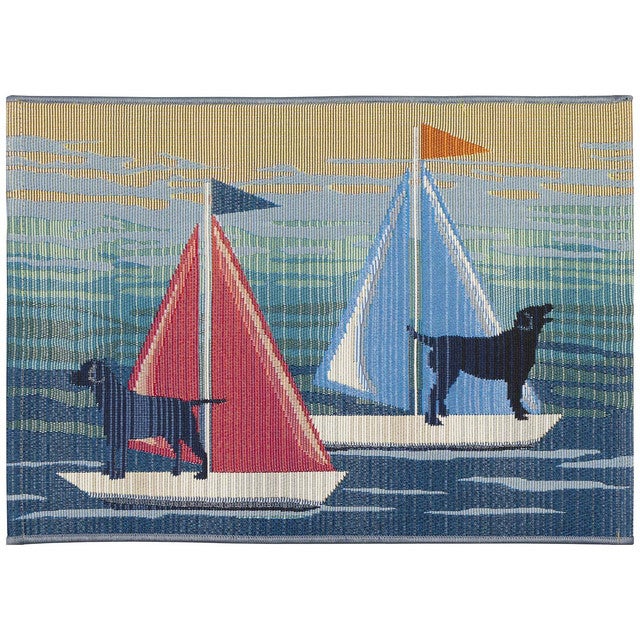 Dogs Ocean Adventure Indoor/Outdoor Rug - 3 x 4