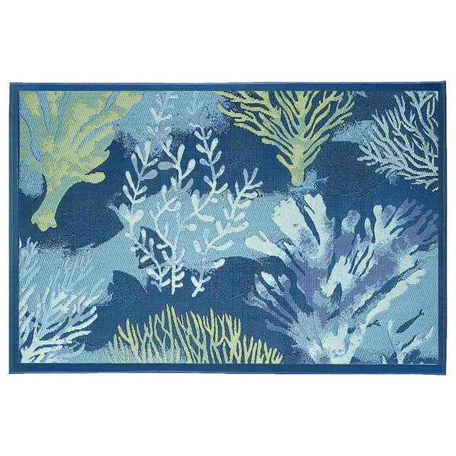 Coral Reef Indoor/Outdoor Rug - 24 x 34 - OUT OF STOCK UNTIL 02/11/2026