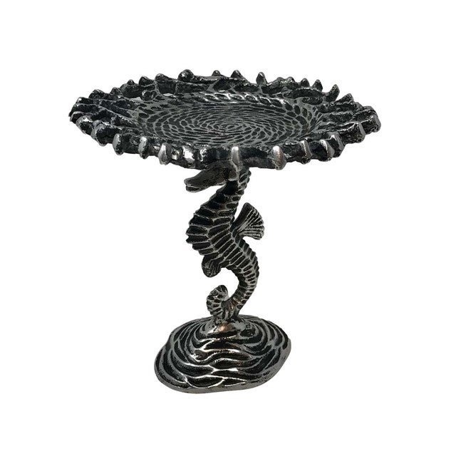 Swimming Seahorse Pedestal Dish - Small