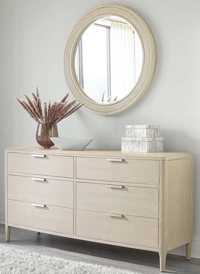 Cascading Waves Dresser Mirror Combo