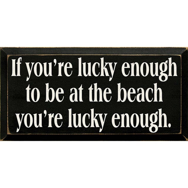 Black Beach Luck Wall Art
