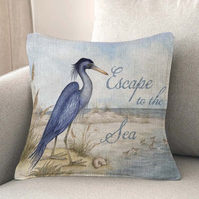 Blue Heron Pillow