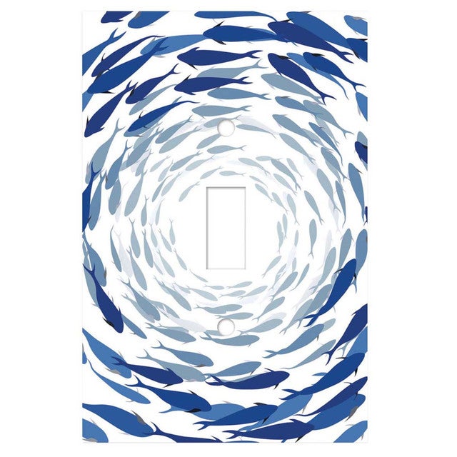 Blue Fish Single Switch Plate - OUT OF STOCK UNTIL 02/10/2026