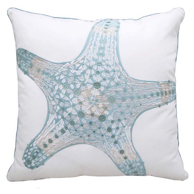 Blue Starfish Pillow