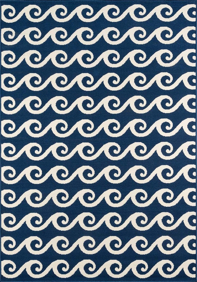 Sea Serenity Navy Indoor/Outdoor Rug - 2 x 4