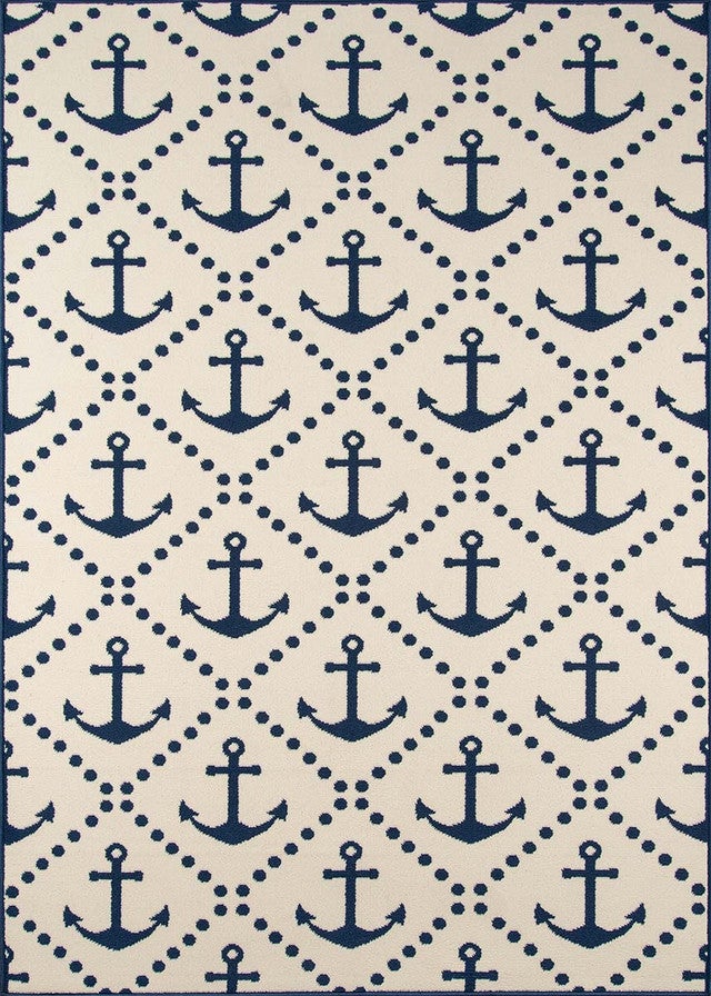 Anchors Away Ivory Indoor/Outdoor Rug - 9 x 13