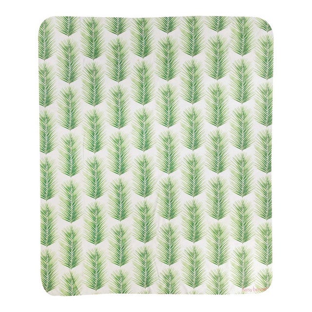 Tropical Elegance Fleece Throw - Green