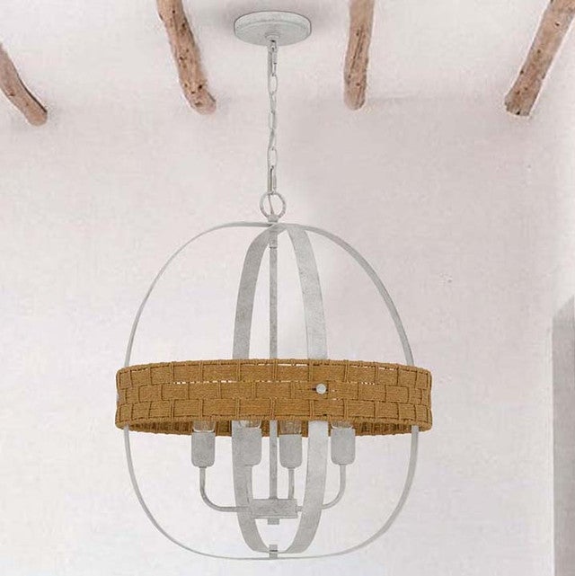 Barlow Cane Metal Chandelier - 4 Light