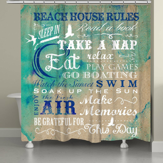 Beach Rules Shower Curtain