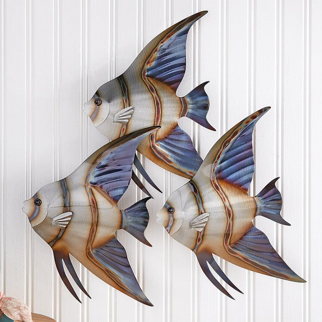 Angelfish Trio Metal Wall Art