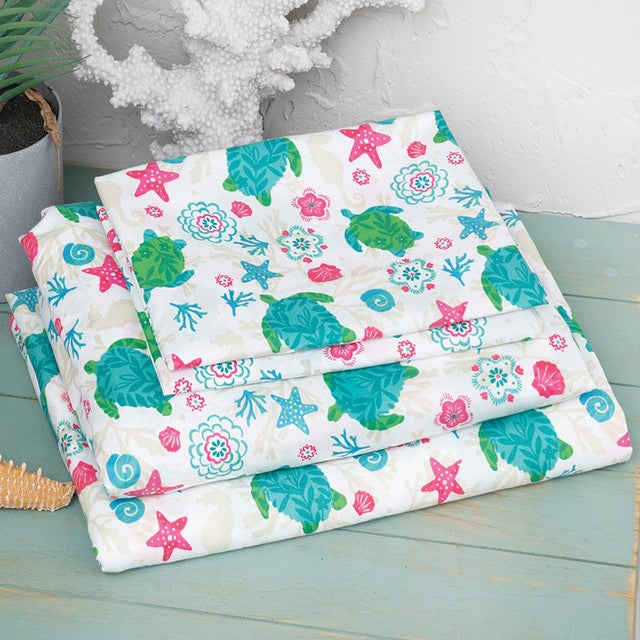 Sea Turtle Bay Sheet Set - Queen - CLEARANCE