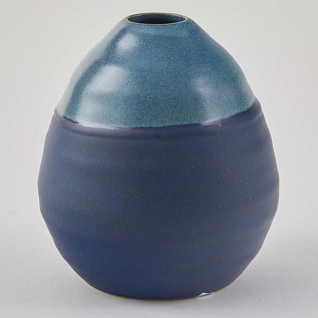 Blue Tide Ceramic Vase - Short