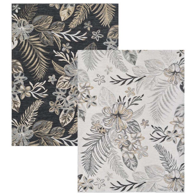 Hibiscus Leaves Indoor/Outdoor Rug - 8 x 10