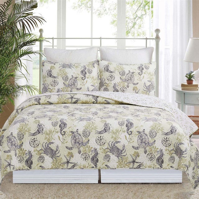 Oceans Deep Quilt Set - Twin
