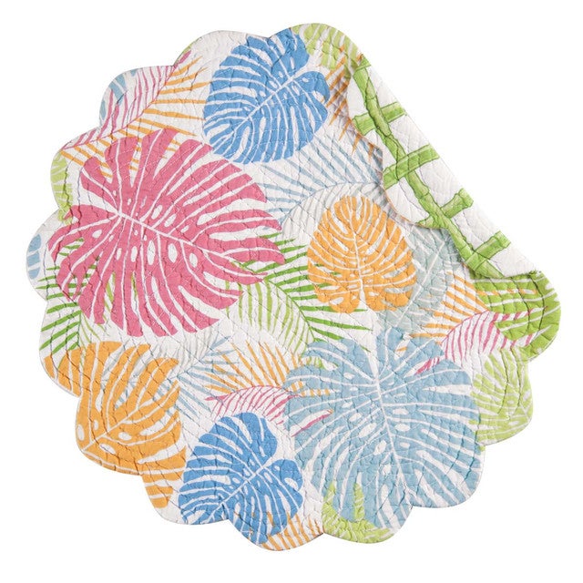 Palm Explosion Round Placemats - Set of 4 - OUT OF STOCK UNTIL 11/25/2025
