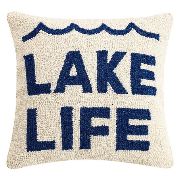 Lake Lifestyle Hooked Pillow