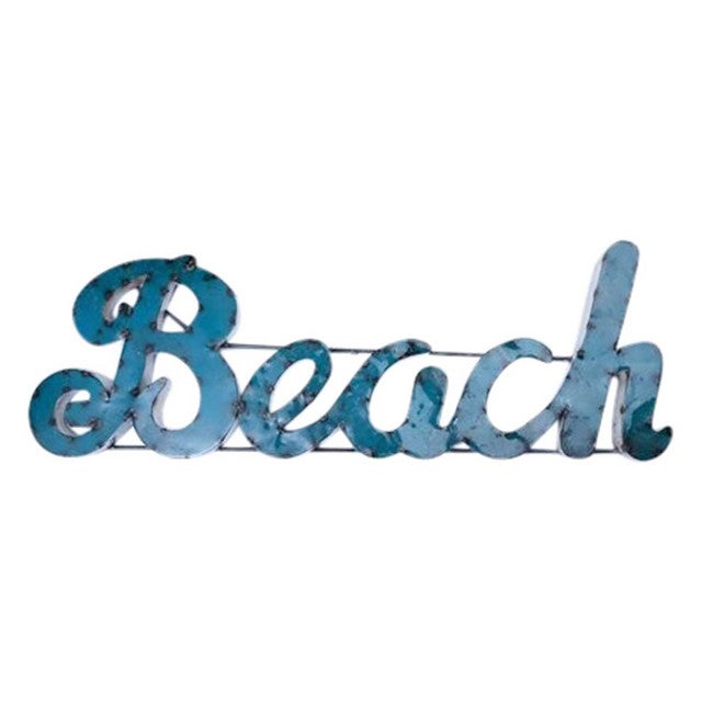 Beach Handmade Metal Sign