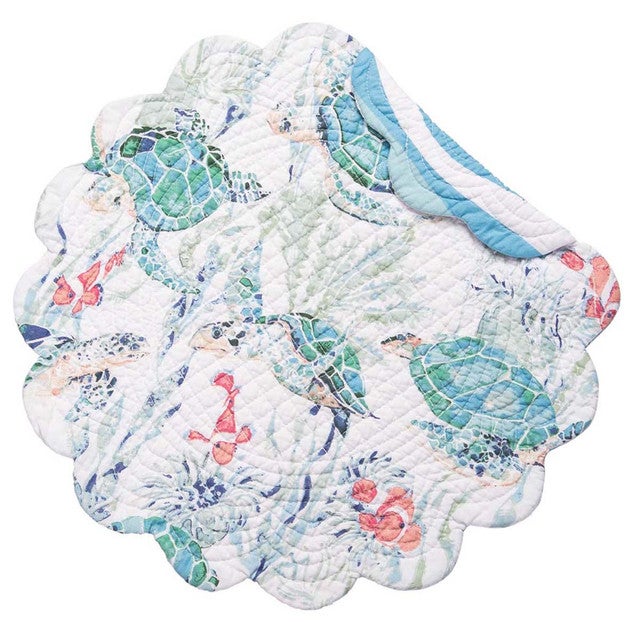 Sea Turtle Garden Round Placemats - Set of 6