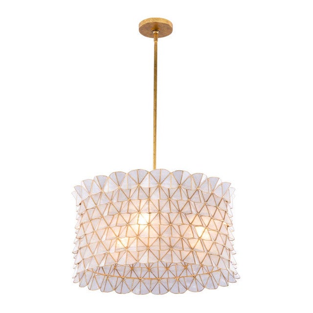 Crescent Shell Pendant Light - 22 Inch