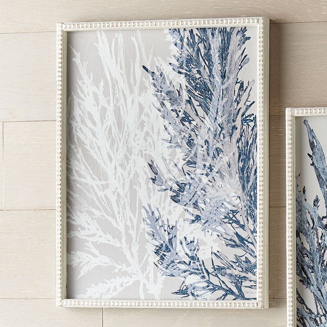 Blue & White Coral Wall Art - 1