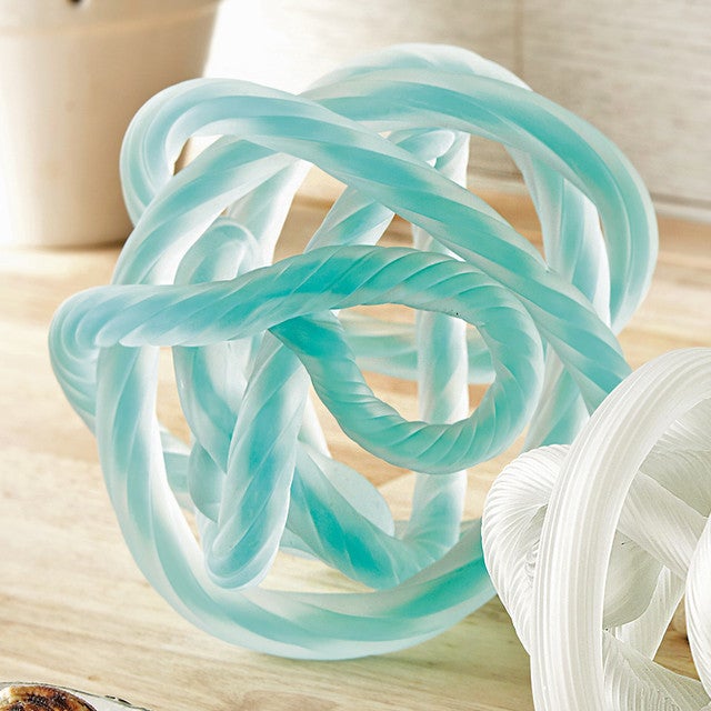 Ocean Knot Art Glass Figurine - Turquoise