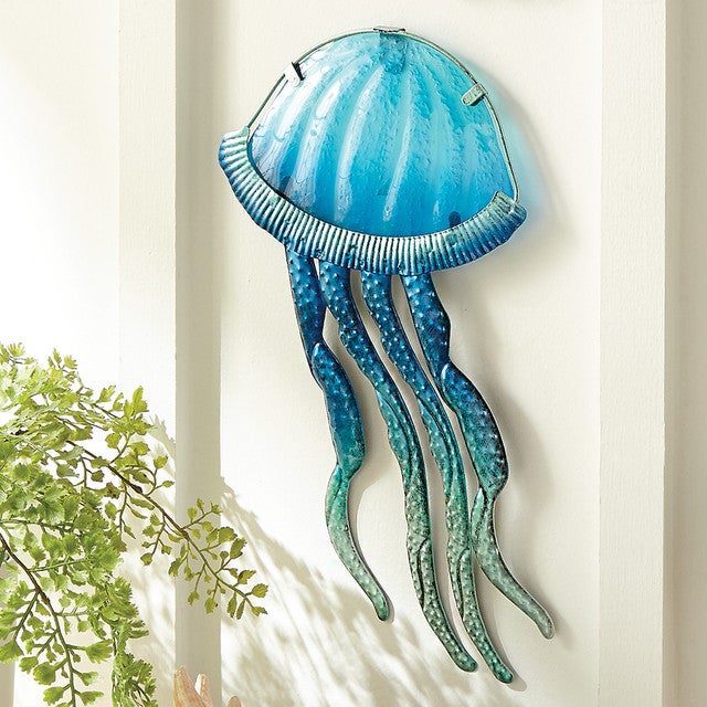 Blue Shimmer Jellyfish Wall Art