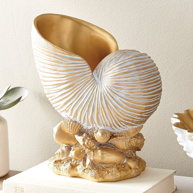 Golden Dreams Nautilus Sculpture