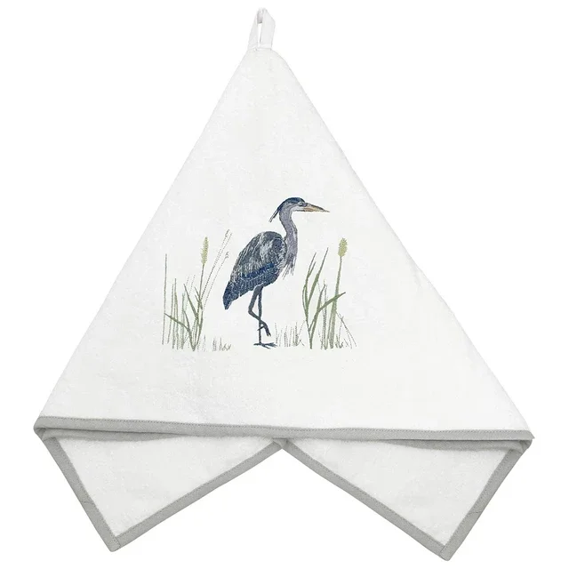 Great Blue Heron Guest Towels - Set of 2
