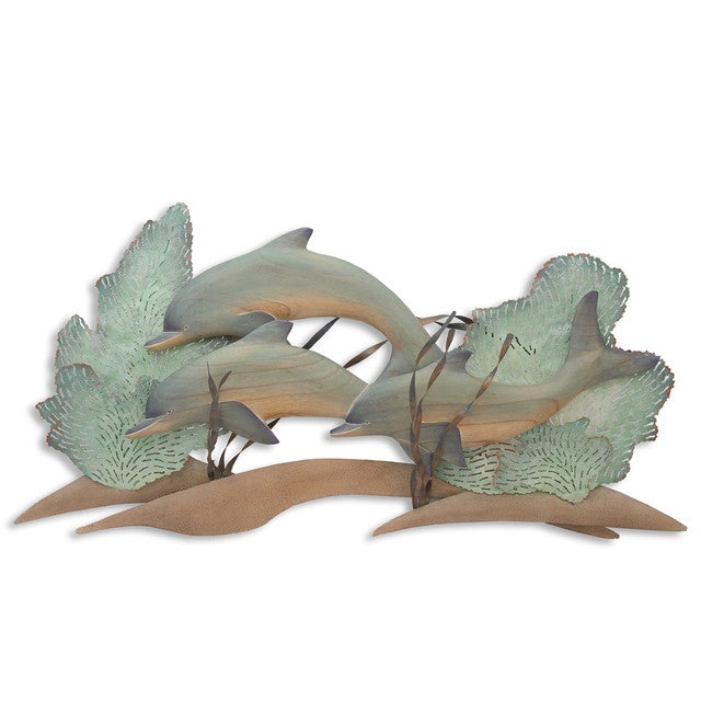 Dolphin Dance Metal Wall Art