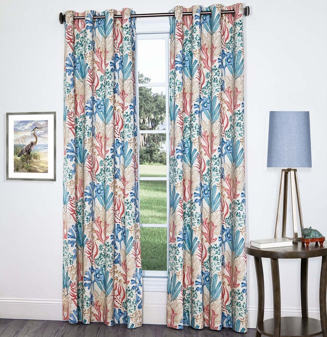 Rainbow Reef Grommet Top Curtains - Set of 2