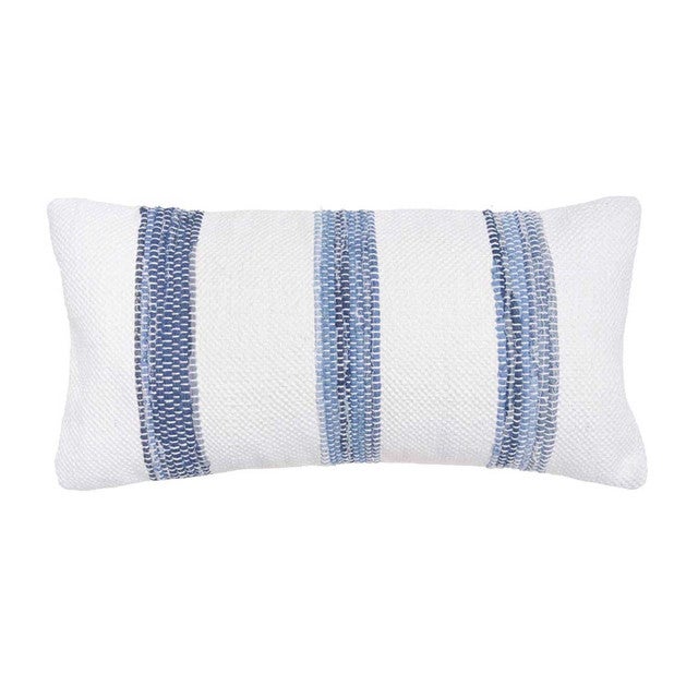 Azure Woven Throw Pillow