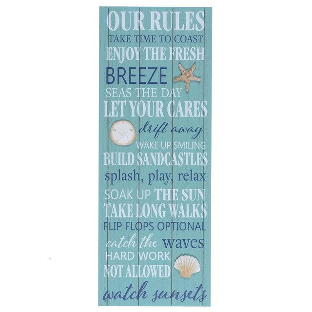 Beachside Bliss Rules Wall Art