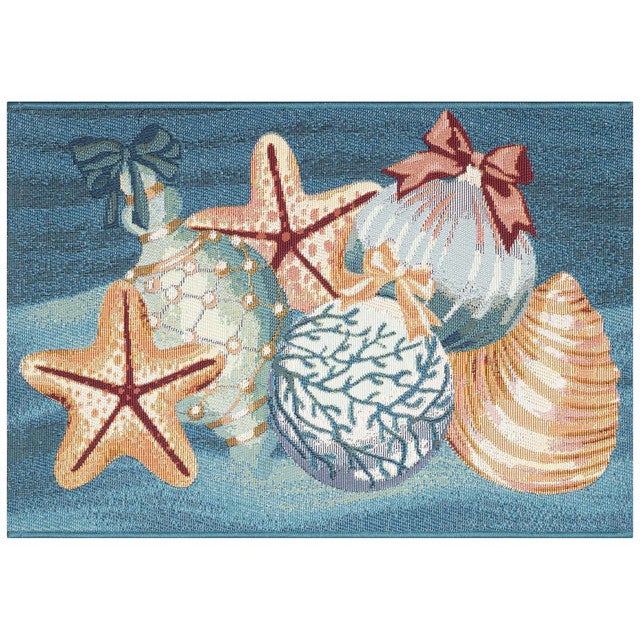 Shell-abrate Christmas Floor Mat - 2 x 3