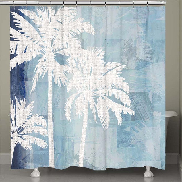 Blue Palms Shower Curtain