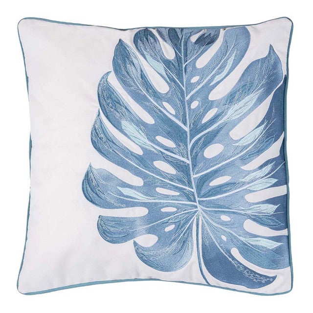 Cerulean Monstera Square Indoor/Outdoor Pillow