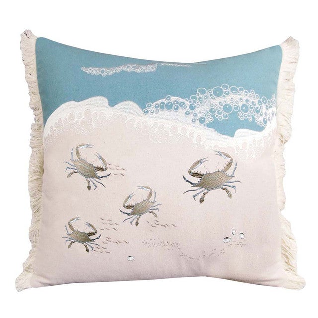 Crabby Shores Square Pillow
