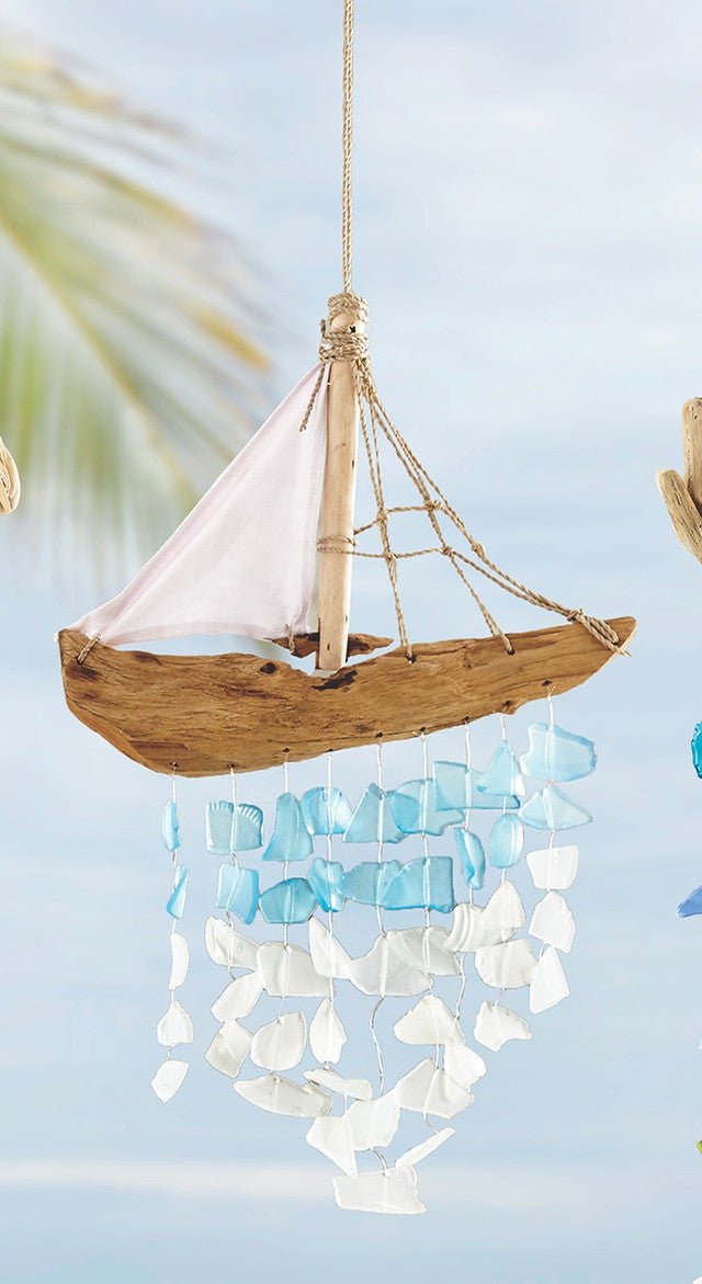 Sailboat Driftwood Windchime