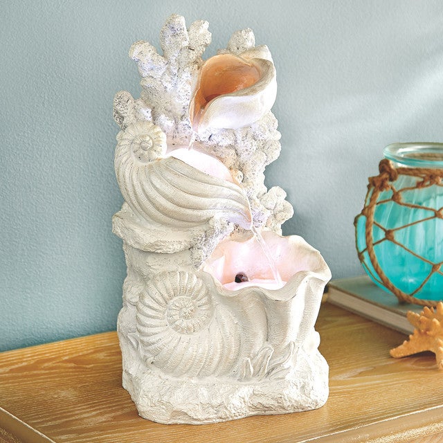 Seashell Elegance Illuminated Fountain