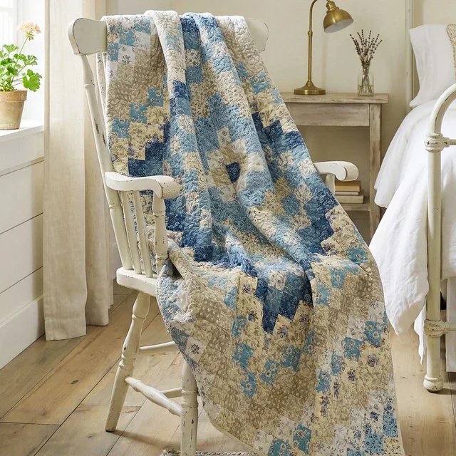 Seabreeze Diamond Quilt Throw