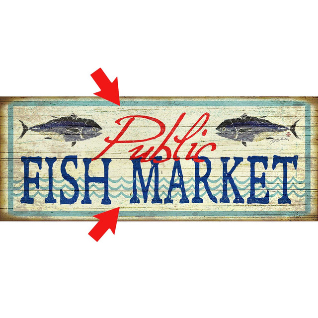 Bluefin Tuna Personalized Sign - 36 x 14