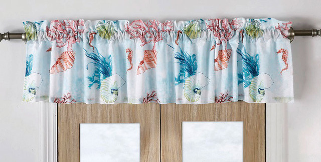 Bright Coral Reef Valance
